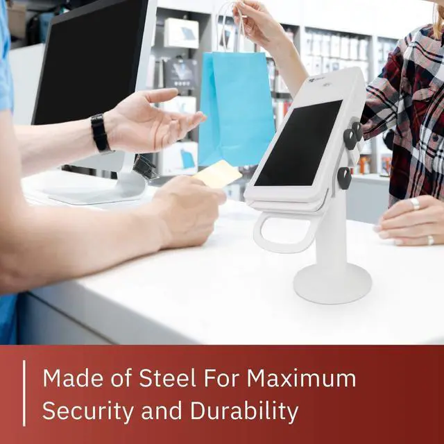 Alt view image 4 of 5 - Discount Credit Card Supply DCCStands Swivel and Tilt Clover Flex Terminal Stand, Screw-in and Adhesive