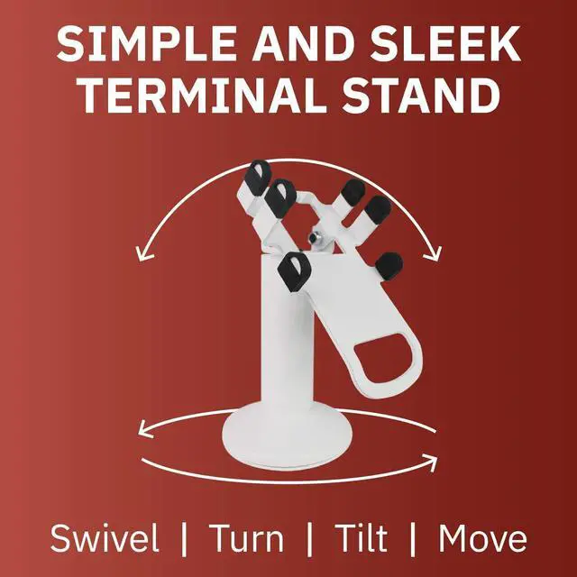 Alt view image 3 of 5 - Discount Credit Card Supply DCCStands Swivel and Tilt Clover Flex Terminal Stand, Screw-in and Adhesive