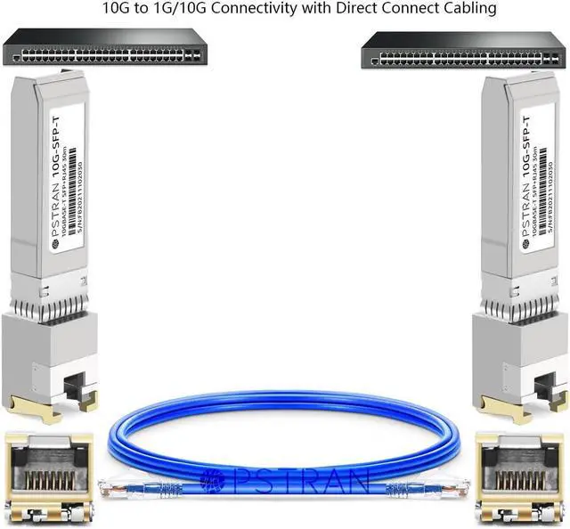 Alt view image 3 of 5 - OPSTRAN 10GBASE-T SFP+ RJ45 Copper Transceiver Module Compatible with Cisco Meraki MA-SFP-10GB-T80 10G SFP+ 80m Cat6a/7