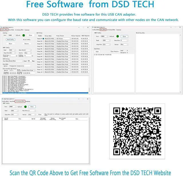 Alt view image 5 of 5 - DSD TECH SH-C50A USB to Can Adapter with FTDI FT232RNL Chip