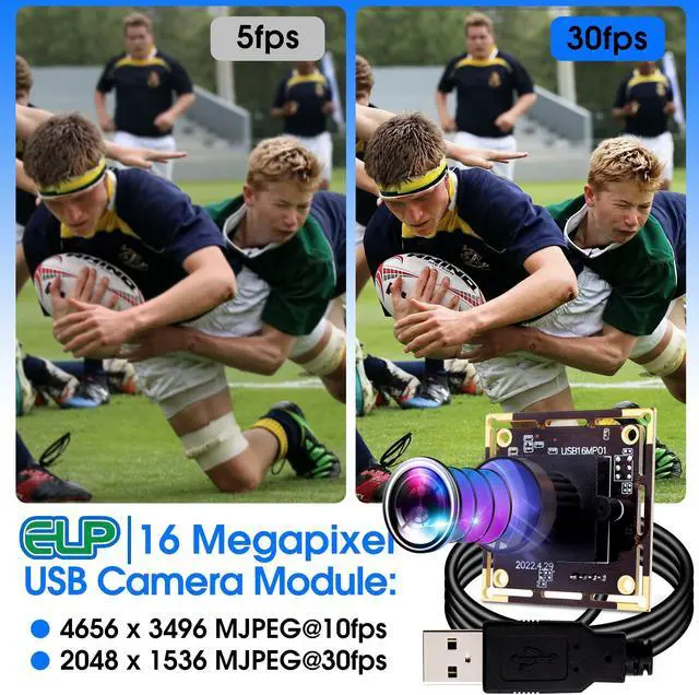 Alt view image 5 of 5 - IEights 16MP USB Fisheye Camera Wide Angle PC Camera for Computer Raspberry Pi Mini UVC USB2.0 Webcam Board IMX298 USB Security Camera Module 3496p Lightburn Camera for Laptop(170degree Fisheye Lens)