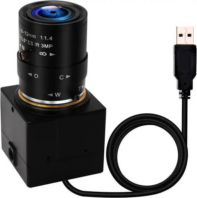 Main image of IFWATER USB Camera 5MP Webcam 4X Variable Focus PC Camera 1944P USB Security Camera UVC CCTV Industrial Close-up Camera for Computer Plug and Play for Mac OS Windows Linux Raspberry Pi Camera