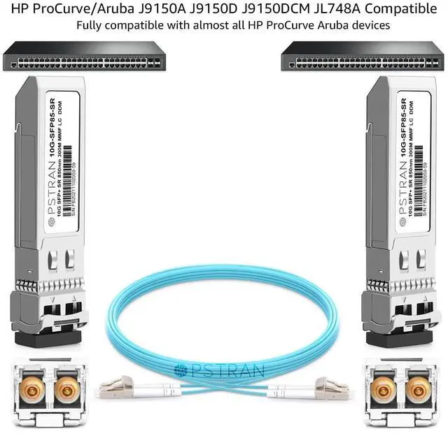 Alt view image 3 of 5 - OPSTRAN 10GBASE-SR SFP+ Optical Transceiver Module Compatible with HPE Aruba J9150D J9150DCM JL748A ProCurve J9150A 850nm 300m DDM Duplex LC MMF 4 Pack