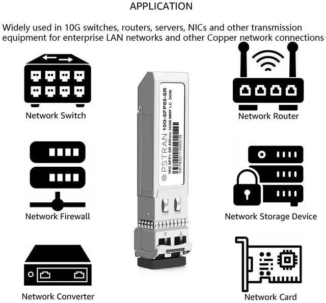 Alt view image 5 of 5 - OPSTRAN 10GBASE-SR SFP+ Optical Transceiver Module Compatible with HPE Aruba J9150D J9150DCM JL748A ProCurve J9150A 850nm 300m DDM Duplex LC MMF 4 Pack