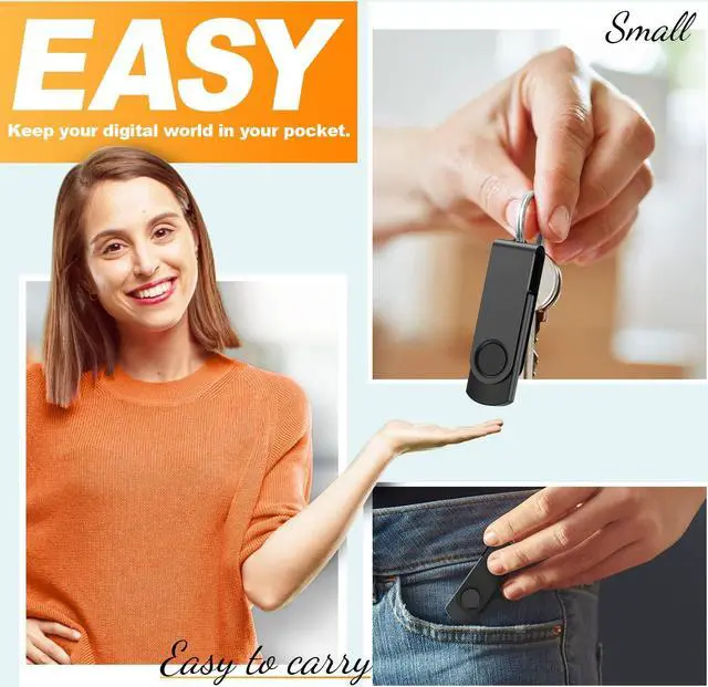 Alt view image 5 of 5 - Kepmem USB 2.0 Flash Drive 8GB 10 Pack Thumb Drive Black USB Drive Pendrive Portable 8 GB Memory Stick Swivel Jump Drive Zip Drive for Office, School, Family Video