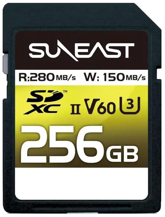 Main image of SUNEAST Ultimate PRO SD UHS-II 256GB Card V60 Up to 150MB/s Write Speed and 280 MB/s Read Speed | for Professional Vloggers, Filmmakers, Photographers & Content Curators