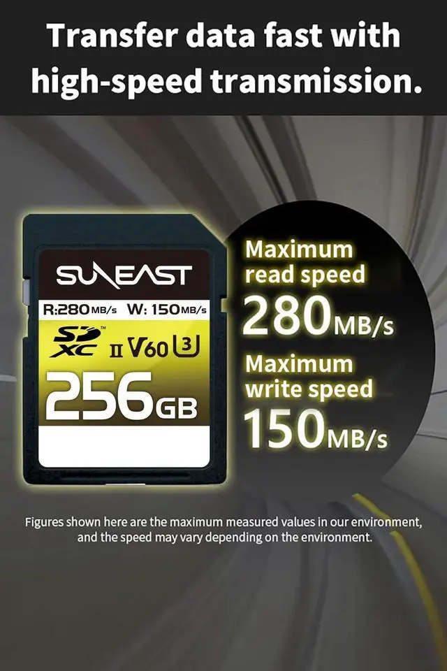 Alt view image 2 of 5 - SUNEAST Ultimate PRO SD UHS-II 256GB Card V60 Up to 150MB/s Write Speed and 280 MB/s Read Speed | for Professional Vloggers, Filmmakers, Photographers & Content Curators