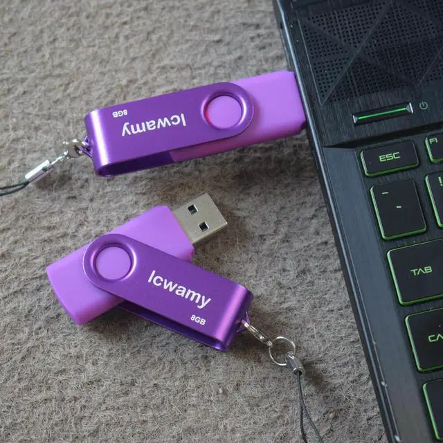 Alt view image 4 of 4 - lcwamy 8GB Flash Drives 15 Pack USB Drives Bulk USB Flash Drive 15 Pack Flash Drive Bulk Thumb Drive USB Jump Drive (Purple)