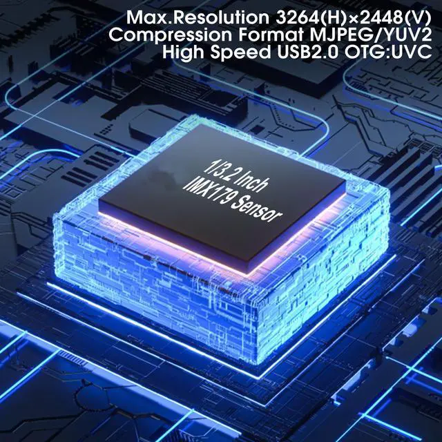 Alt view image 3 of 5 - MMlove 8MP HD USB Camera Module 170 Degree Wide Angle Camera Module with IMX179 Sensor Embedded Industrial USB Webcam for Linux Windows Android Mac Plug&Play Support OTG