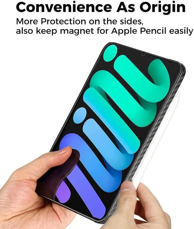 Alt view image 5 of 5 - MONOCARBON Real Carbon Fiber Case for 8.3in iPad mini 6/7,Shockproof & Anti-Scratch & Thin & Lightweight Protective Hard Cover for 2021 iPad mini 6th Generation / 2024 iPad mini 7(A17 Pro)