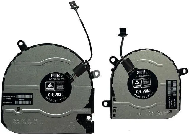 Alt view image 2 of 5 - SYW·pcparts M45465-001 M45466-001 Cooling Fan Replacement for HP Envy X360 15 (TPN-149, TPN-150) - Gpu CPU Cooling Fan Set