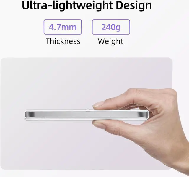 Alt view image 3 of 5 - HOU Keyboard Case for iPad mini 7th (A17 Pro, 2024) & 6th (2021) 8.3-inch, Ultra Slim Folio Type of Keyboard, Power Display, Magnetic Protective Cover Support iPad mini 6/7