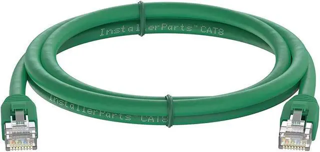 Alt view image 5 of 5 - InstallerParts Ethernet Cable CAT8 Cable 50 FT - Green - Professional Series - 40Gigabit/Sec Network/High Speed Internet Cable for Router, Modem,Gaming/2000 MHZ, 24AWG