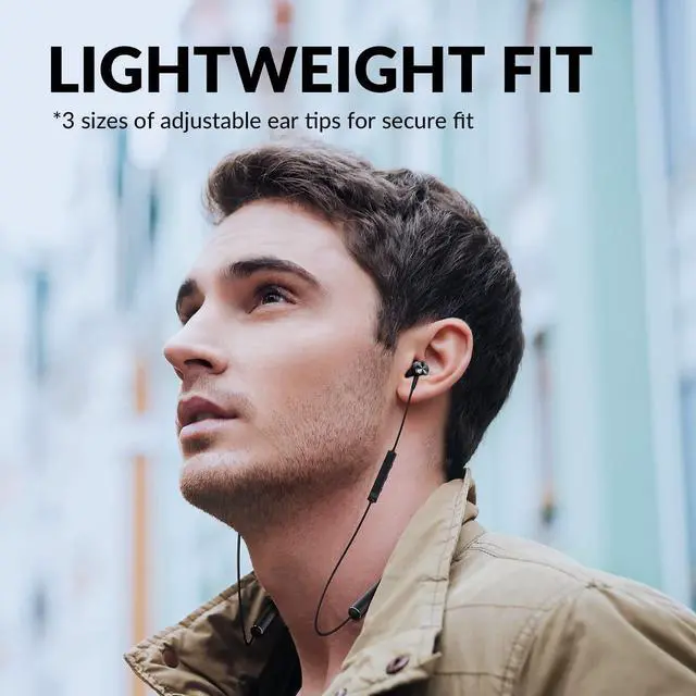 Alt view image 5 of 5 - TANGMAI Neckband Bluetooth 5.0 Headphones Wireless Earbuds with Microphone, Deep Bass Stereo with 10mm Driver, 24H Playtime, Portable Magnetic, Clear Calls, Lightweight Comfortable in-Ear Fit -Black