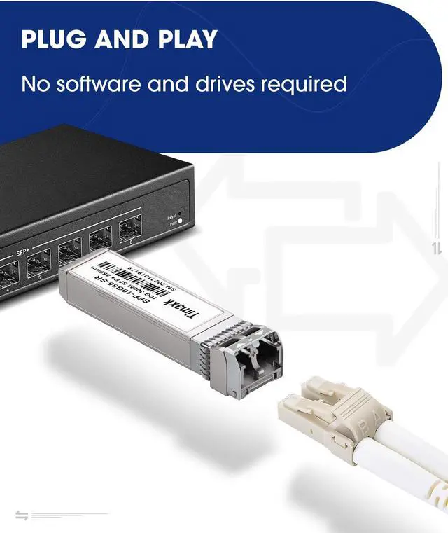 Alt view image 3 of 5 - Timaxk 4Pack 10GBase-SR SFP+ Transceiver, SFP Multi-Mode Fiber LC Module, 10G 850nm MMF up to 300 Meters, Compatible with Cisco, Ubiquiti, Mikrotik, D-Link, Netgear, Qnap, Linksys and More