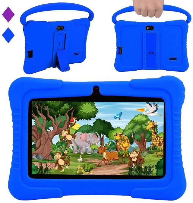 Main image of Veidoo Kids 7" Android Tablet PC, 2GB RAM, 32GB ROM, Safety Eye Protection, WiFi, Dual Camera, Games, Parental Control APP, Silicone Case (Dark Blue)