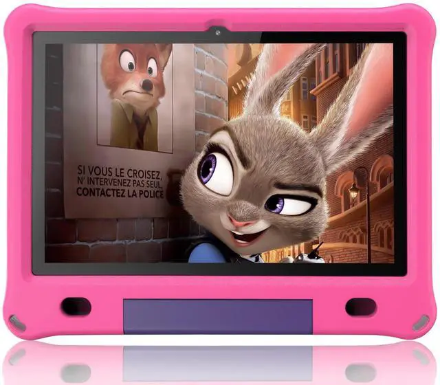 Main image of VOLENTEX 10 Inch Kids Tablet with Case, 10 Inch Android Tablet for Kids, 6GB RAM 64GB ROM, Parental Control, Educational Games Pre-Installed, Dual Camera, 6000mAh, Bluetooth (Pink)