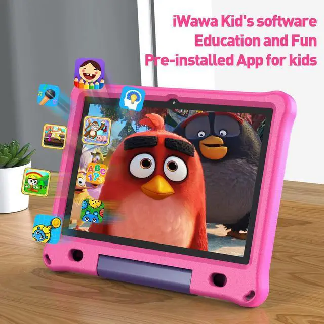 Alt view image 3 of 5 - VOLENTEX 10 Inch Kids Tablet with Case, 10 Inch Android Tablet for Kids, 6GB RAM 64GB ROM, Parental Control, Educational Games Pre-Installed, Dual Camera, 6000mAh, Bluetooth (Pink)