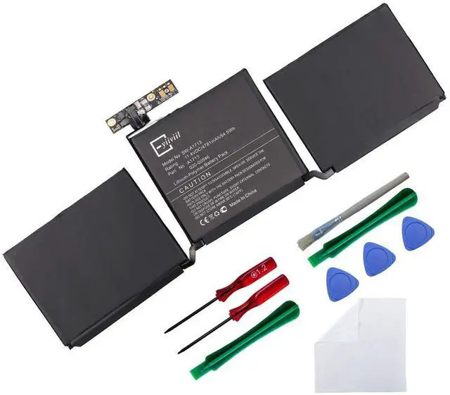 Main image of E-YIIVIIL New Replacement Battery Compatible with Apple MacBook Pro 13'' A1708 MLL42CH/A MLUQ2CH/A Late 2016 Mid 2017 Version A1713 Internal Battery + Tools