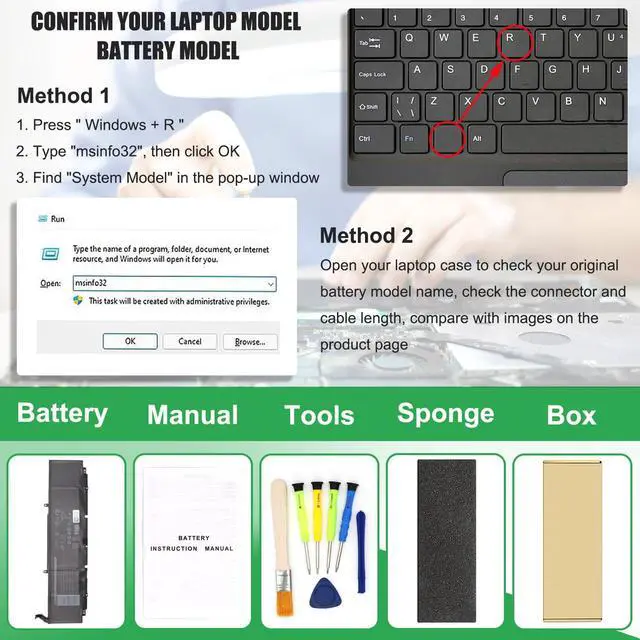 Alt view image 4 of 5 - RHKRKQN XG4K6 Laptop Battery Replacement for Dell XPS 17 9700 9710 9720 9730 Precision 5750 5760 5770 Series P92F P92F001 P92F002 P92F003 01RR3 F8CPG OF8CPG 5XJ6R KVPMY 0YY3V KRDHV 11.4V 97Wh 8071mAh
