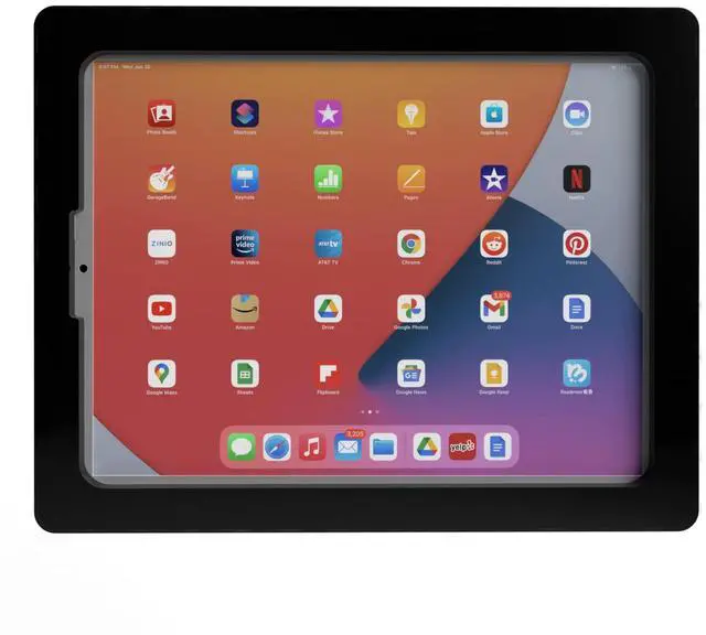 Main image of TABcare Anti-Theft Acrylic VESA Enclosure for Apple iPad Pro 12.9" 2018 2020 2021 with Free Wall Mount Kit & 90-Degree Angle USB C Cable (iPad Pro 12.9" 3/4/5, Black)