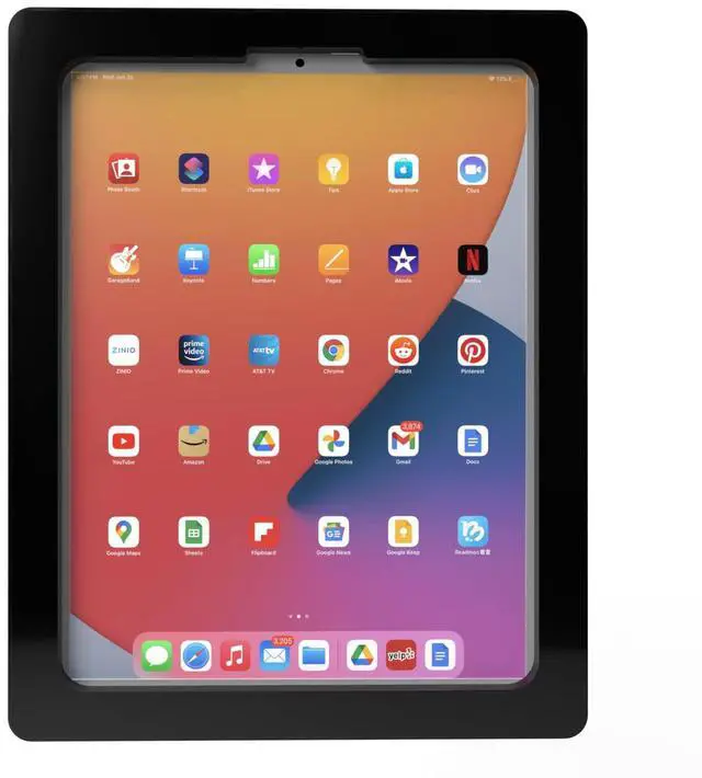 Alt view image 2 of 5 - TABcare Anti-Theft Acrylic VESA Enclosure for Apple iPad Pro 12.9" 2018 2020 2021 with Free Wall Mount Kit & 90-Degree Angle USB C Cable (iPad Pro 12.9" 3/4/5, Black)