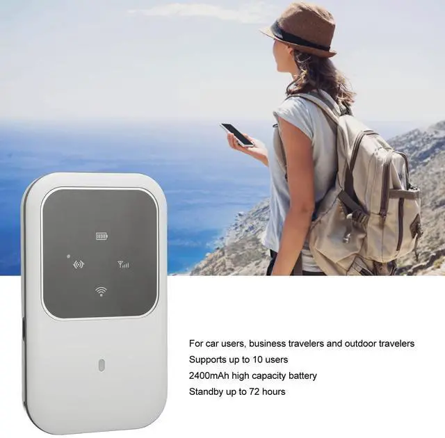 Alt view image 2 of 5 - 4G LTE Mobile Hotspot, 3G 4G LTE Mobile Mobile Router, Unlocked Hotspot Device Supports 10 Users, Portable Router for Outdoor Car Travel Business