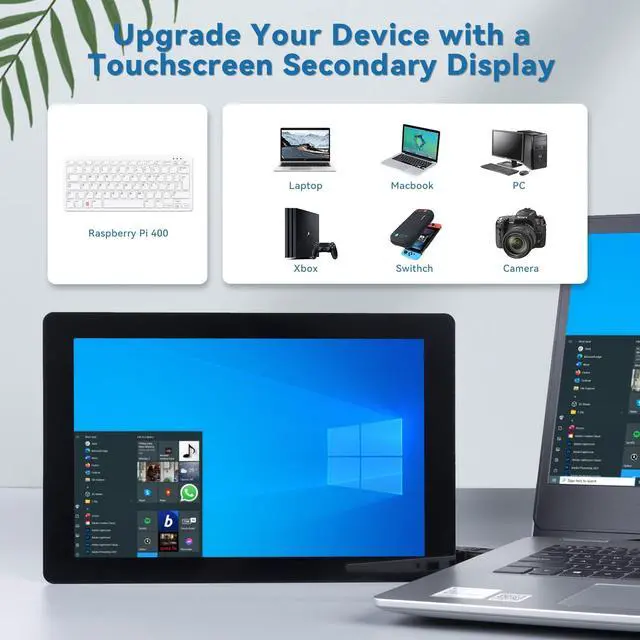 Alt view image 5 of 5 - SunFounder Latest 10 Inch DIY Touch Screen All-in-One Solution for Raspberry Pi 5, IPS HD 1280x800 LCD, Built-in 5.1V/5A Output, HDMI, 10-Point, No Driver, Speakers, for RPi 5/4/3/Zero 2W