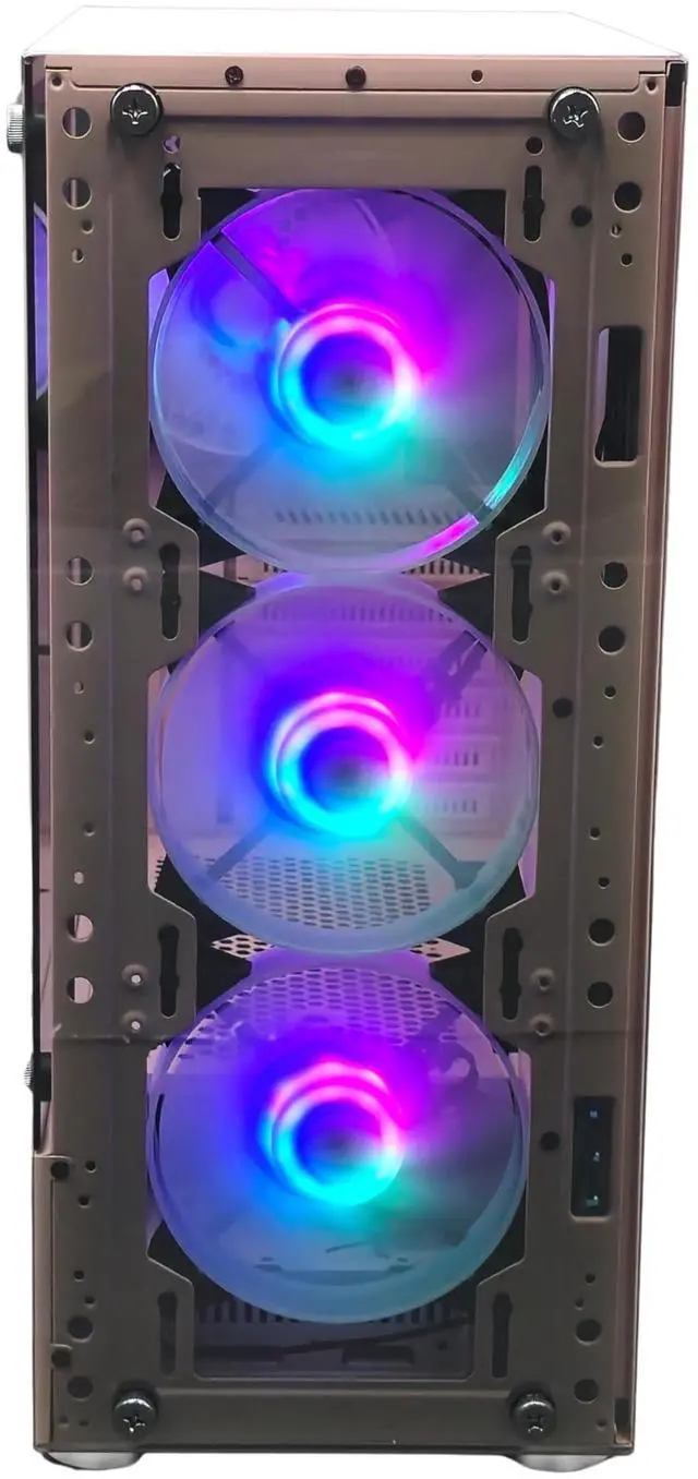 Alt view image 2 of 5 - AXIOM GAMING | Nova Series C013 | ATX Mid-Tower PC Case | Built-in RGB Lighting | Tempered Glass Front & Side Panels | 4 x 120mm RGB Fans Included | Fan Controller with Remote | (Pink)