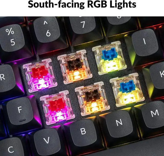 Alt view image 5 of 5 - Keychron K10 Pro QMK/VIA Custom Wireless Mechanical Keyboard, Hot-Swappable Full Size 108 Keys Programmable RGB LED Backlit Banana Switch, Bluetooth/USB-C Wired Gaming Keyboard for Mac Windows Linux