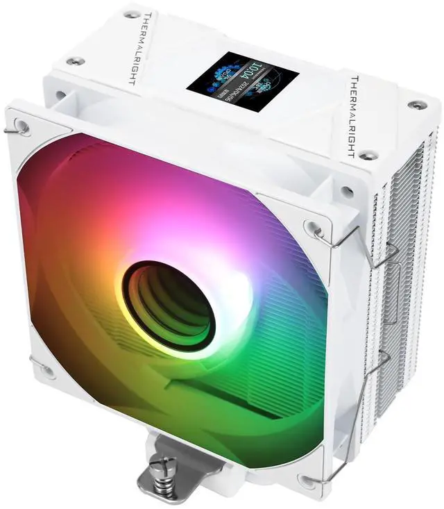 Main image of Thermalright Assassin Spirit 120 Vision ARGB White,with White Top Cover,CPU Air Cooler, PC Cooling, 240 * 240 Resolving Power IPS LCD Screen,Editable,with 1.54in for Intel lga1851/1700/115X,AM4/AM5