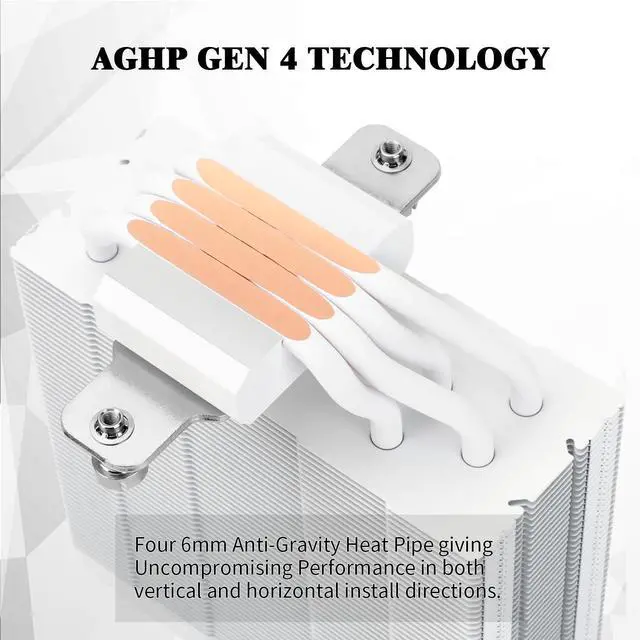 Alt view image 2 of 5 - Thermalright Assassin Spirit 120 Vision ARGB White,with White Top Cover,CPU Air Cooler, PC Cooling, 240 * 240 Resolving Power IPS LCD Screen,Editable,with 1.54in for Intel lga1851/1700/115X,AM4/AM5