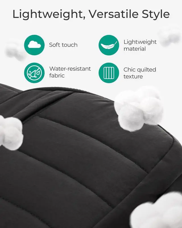 Alt view image 4 of 5 - BAGSMAT Womens Backpack Small Travel Laptop Backpack for Women, Quilted College Laptop Bookbag, Work Back Pack for Women, Cute Computer Water-Resistant Casual Daypack, Puffer Camel