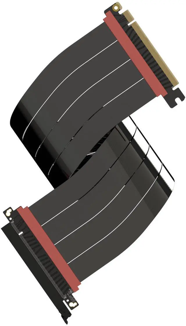 Main image of LINKUP - AVA5 PCIE 5.0 Riser Cable [50cm] RTX5090 RX9070 GPU Ready | x16 128GB/s Speed | Compatible with PCIe 4.0 & WRX80/WRX90E | Straight, Black