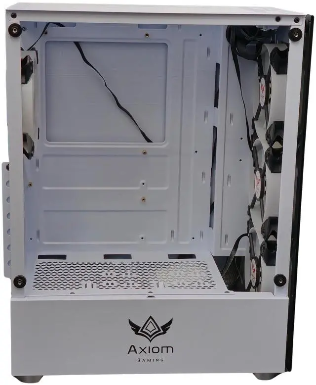 Alt view image 5 of 5 - Nova Series C013 | ATX Mid-Tower PC Case | Built-in RGB Lighting | Tempered Glass Front & Side Panels | 4 x 120mm RGB Fans Included | Fan Controller with Remote | (White)