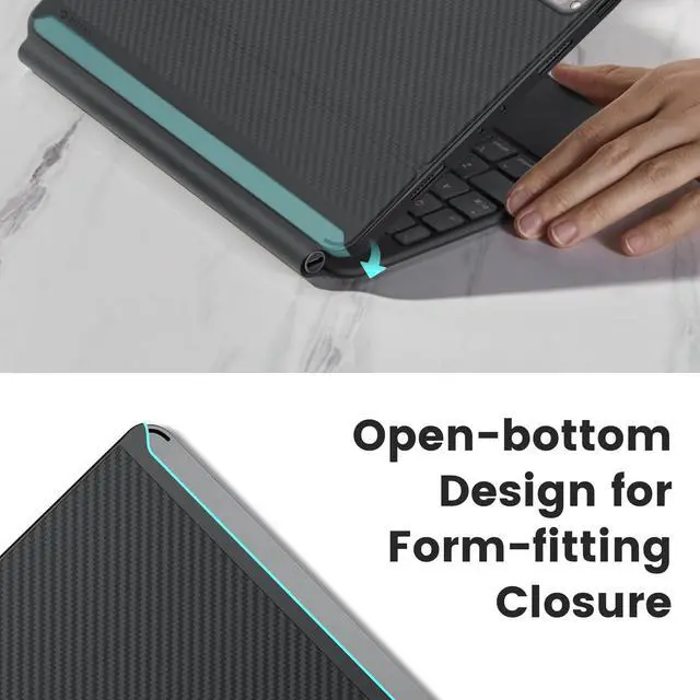 Alt view image 5 of 5 - PITAKA iPad Pro 11 Inch Case (2022/2021, 4th/3rd Gen), Fits MagEZ Folio 2 & MagEZ Stand, Aramid Fiber Made, Black/Grey