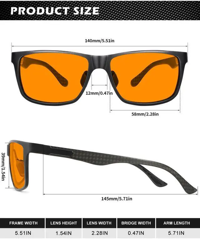 Alt view image 5 of 5 - ANYLUV Blue Light Blocking Glasses Men Computer Gaming Glasses Lightweight Al-Mg Metal Anti Eyestrain Eye Protection