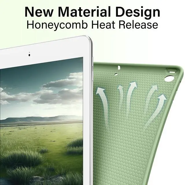 Alt view image 5 of 5 - BQDIYOO Keyboard Case for iPad 9th/8th/7th Generation(2021/2020/2019) Detachable Wireless Bluetooth Keyboard Case for 10.2 inch iPad 9/8/7 Cover with Pencil Holder Auto Wake/Sleep, Lighte Green