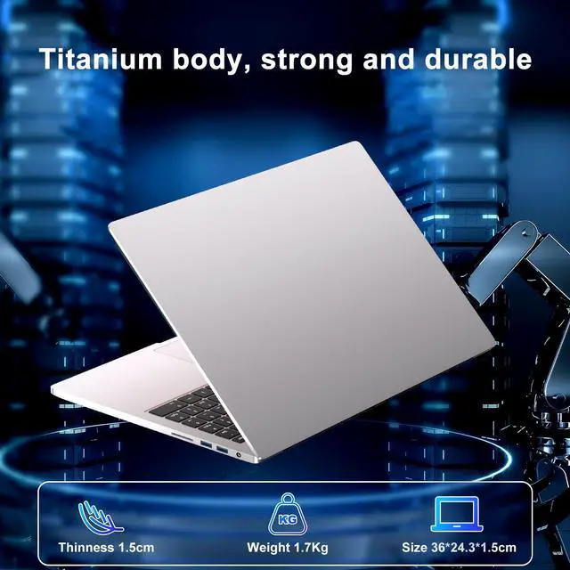 Alt view image 4 of 5 - bvate 16" Traditional Laptop 16GB+512GB SSD Expand Up to 1TB SSD Core i3 Processor Up to 3.2Ghz Win 11 WiFi 6 PC with Type-C Webcam Numeric Keypad Ultra-Narrow Border 2K Display for Gaming-Silver