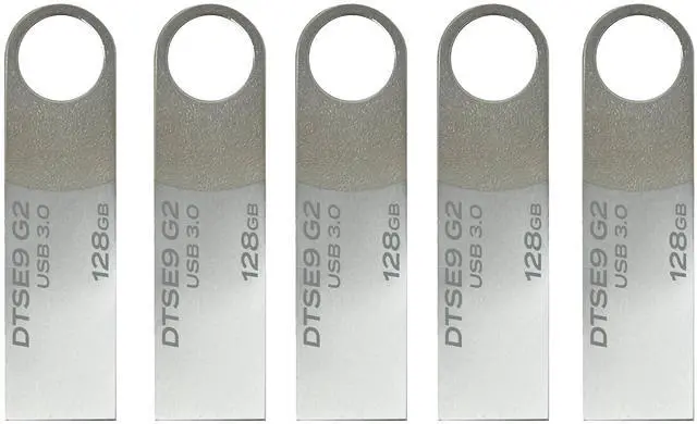 Main image of KeySmart 5 Pack 128GB USB Flash Drive - Bulk USB 3.0 with 128 GB Storage, Fits in Any Keychain and Compatible with Key Smart Original Key Organizer