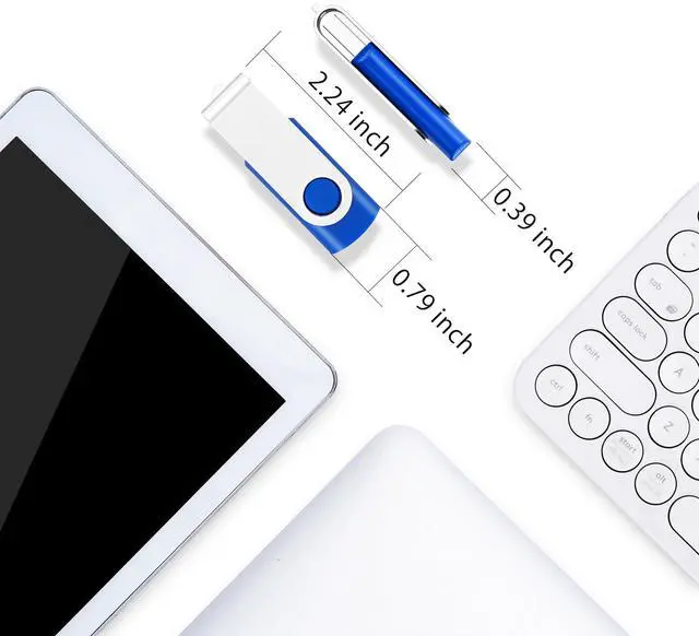 Alt view image 3 of 5 - EASTBULL 200 Packs of 2GB Bulk Flash Drives, USB Flash Drives Pack 2GB USB Drives Bulk Swivel USB2.0 Thumb Drives Bulk with Strings (200Packs, Blue)