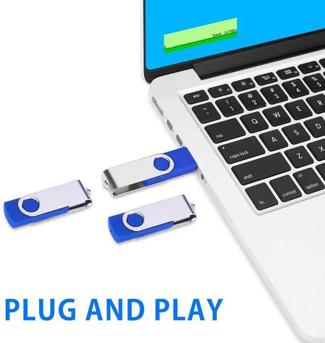 Alt view image 2 of 5 - EASTBULL 200 Packs of 2GB Bulk Flash Drives, USB Flash Drives Pack 2GB USB Drives Bulk Swivel USB2.0 Thumb Drives Bulk with Strings (200Packs, Blue)