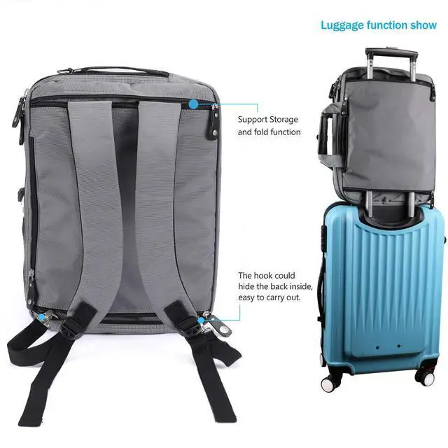 Alt view image 3 of 5 - FREEBIZ 18.4 Inch Laptop Briefcase Backpack Messenger Shoulder Bag 18 Inch Gaming Notebook Computer Case Handbag for Business Travel