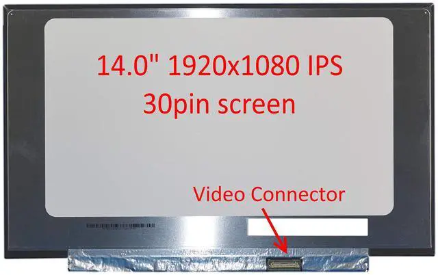 Alt view image 2 of 5 - FULLCOM New LCD Replacement Screen 14.0 Inch N140HCA-EAE FHD 1920x1080 IPS 30 Pin Matte for Lenovo 5D10W87246 for Laptop/Display/Screen/LCD Application