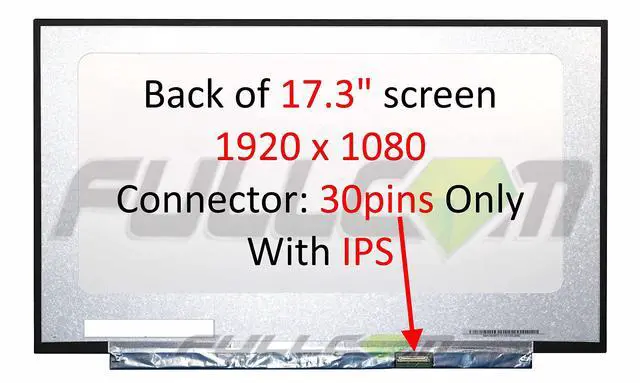 Alt view image 3 of 5 - FULLCOM New LCD Replacement Screen 17.3 Inch NV173FHM-N49 FHD 1920x1080 IPS 30 Pin Matte for New Asus VivoBook 17 M712D M712DA for Laptop/Display/Screen/LCD Application