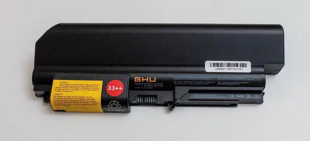 Alt view image 5 of 5 - GHU New Battery 73 WH Replacement for 42T5264 42T5265 42t5230 41U3196 41U3197 41U3198 42T4644 42T4531 42T4532 42T4552 42T4677 Compatible with Lenovo IBM ThinkPad R400 T400 T61(Wide Screen) R61