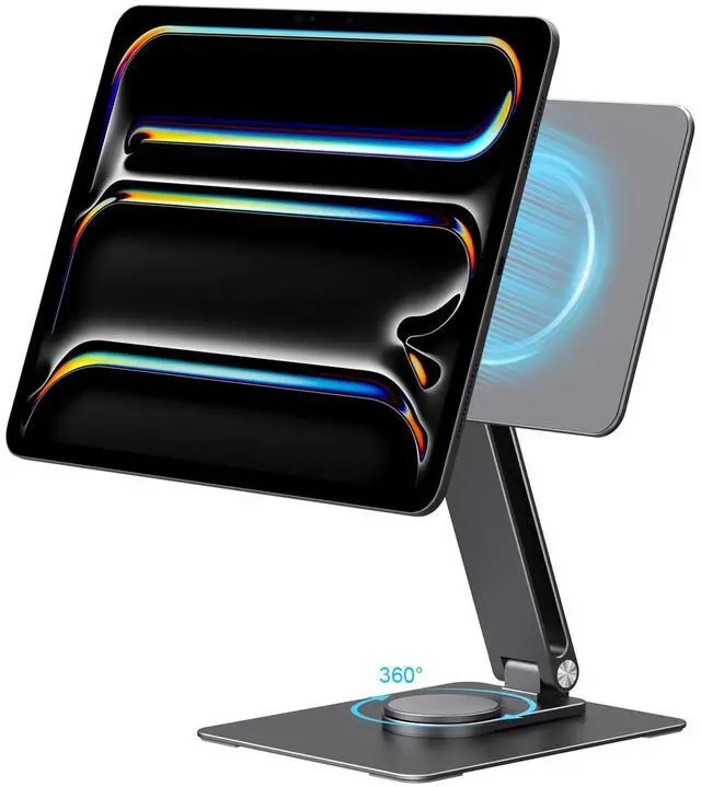 Main image of GEWOKLIY iPad Pro Magnetic Stand for 13 Inch (M4) 2024, Foldable Dock With 360 Rotating Tablet Holder for Desk Mount