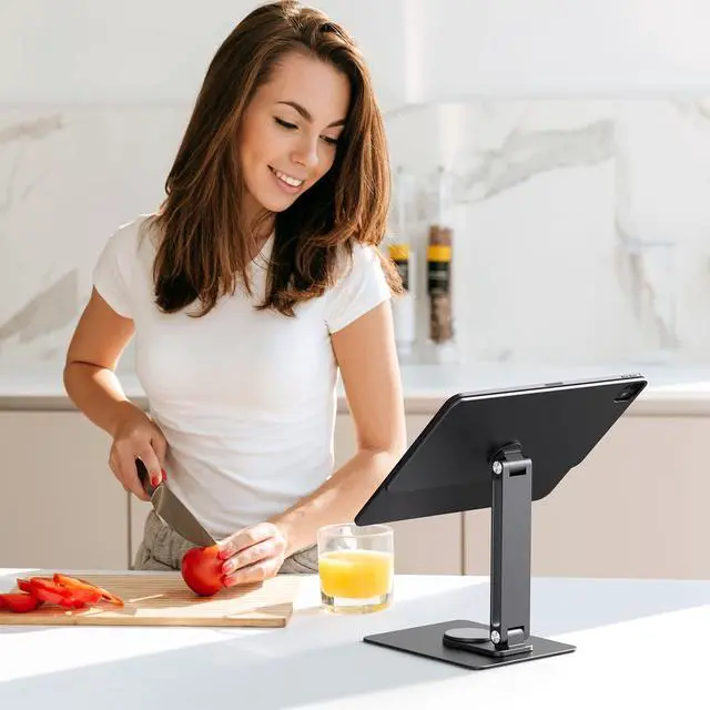 Alt view image 5 of 5 - GEWOKLIY iPad Pro Magnetic Stand for 13 Inch (M4) 2024, Foldable Dock With 360 Rotating Tablet Holder for Desk Mount