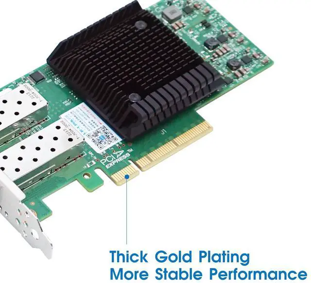 Alt view image 4 of 5 - 25GbE NIC Network Card with Mellanox ConnectX-4 Chipset,Dual-SFP28 Ports PCI Express 3.0 X8 Ethernet Adapter