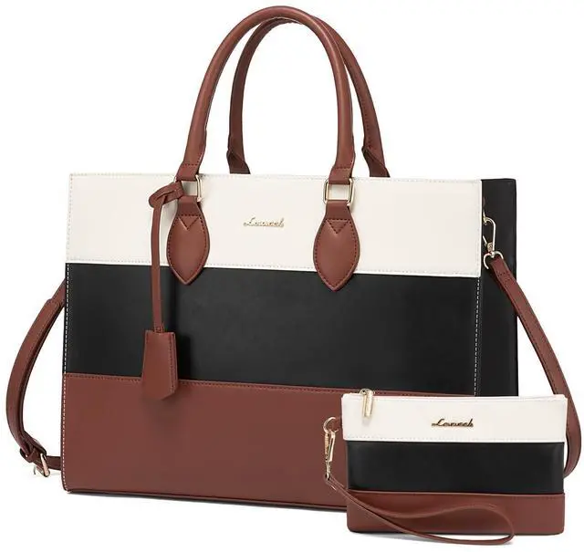 Main image of LOVEVOOK Laptop Tote Bag for Women, Work Totes Business Office Computer Briefcase with Clutch Purse